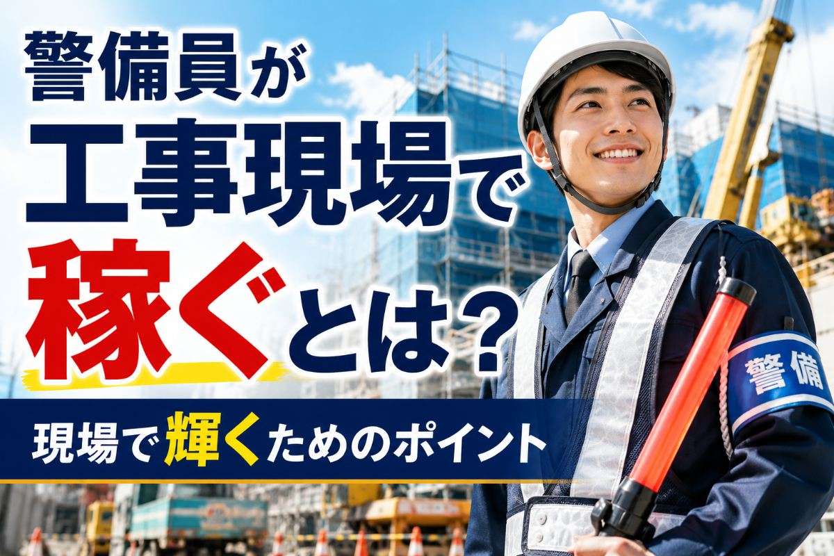 警備員が工事現場で稼ぐとは？現場で輝くためのポイント
